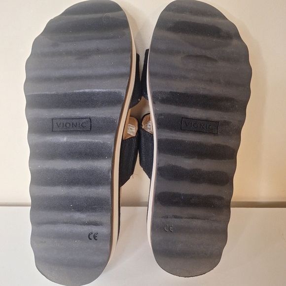 Vionic Phoenix Brandie Slide Black Linen Size 11 - Picture 10 of 14